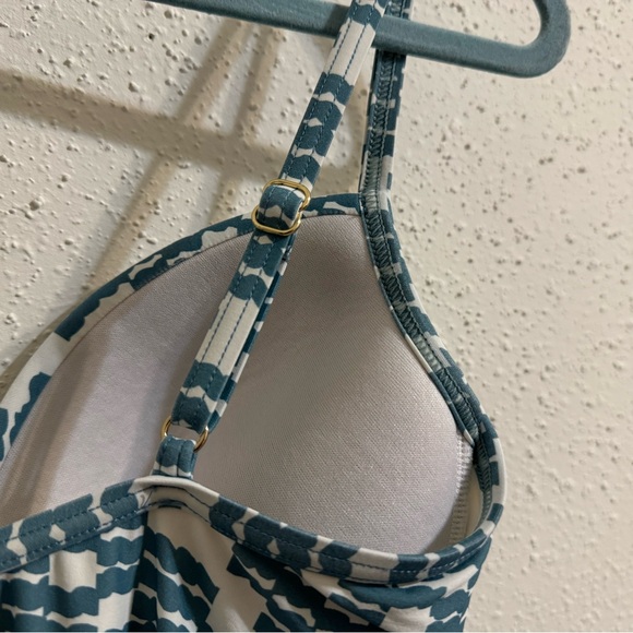 Kate Spade Geometric One Piece Swimsuit - Size S - Harbor Fog - Picture 4 of 7